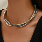 Vintage-Style Thick Layered Necklace