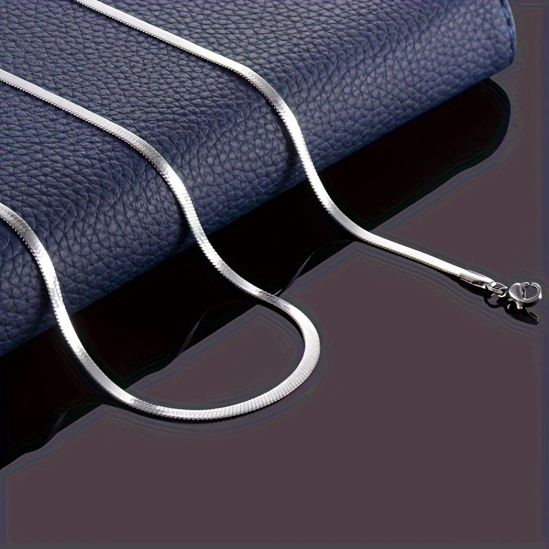 Stainless Steel Snake Chain Necklace in Three Lengths