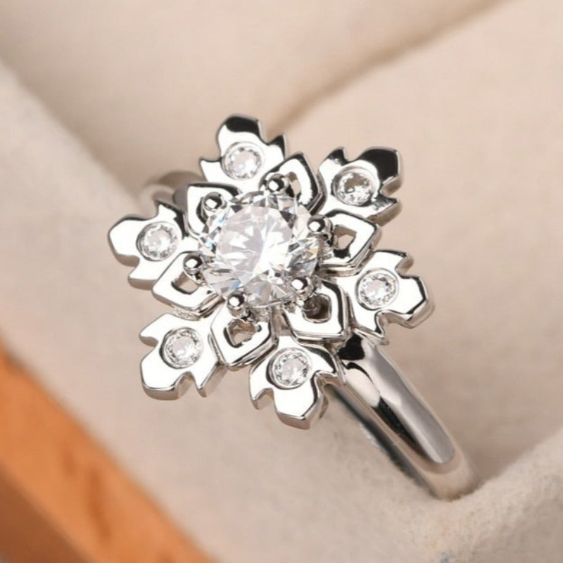 Minimalist Micro-Pavé Round Zirconia Ring