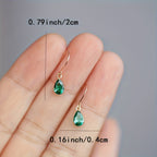 Baroque Court-Style Green Zirconia Earrings