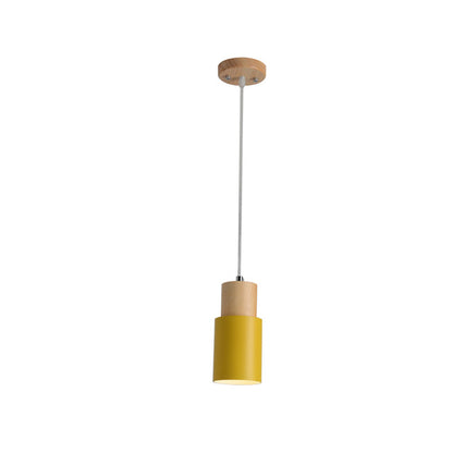 Wood Pendant Light – Minimalist Nordic Mini Ceiling Lamp for Bedroom & Bedside