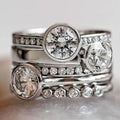 Wide Inlaid Cubic Zirconia Band Ring