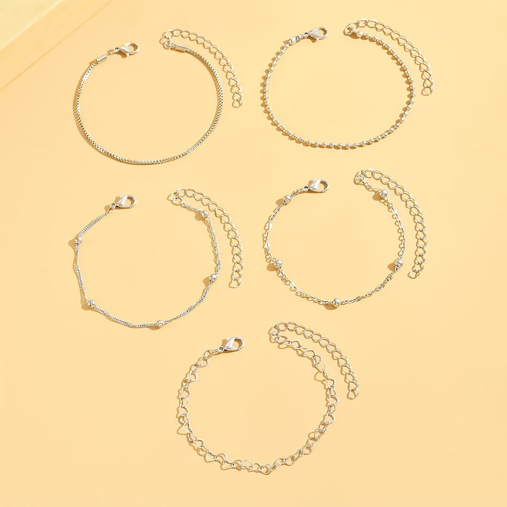 Thin Chain Bracelet Set in Three Styles