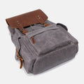 Retro Canvas and Genuine Leather Laptop Backpack