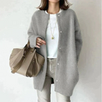 Open-Front Cardigan with a Loose Throw-On Silhouette