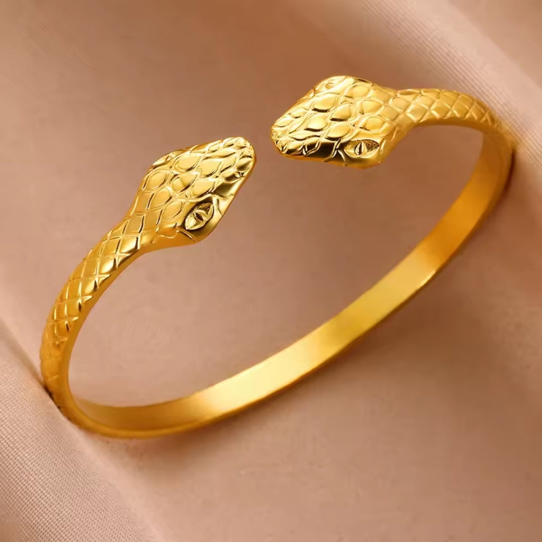 Gold-Tone Serpent Bracelet