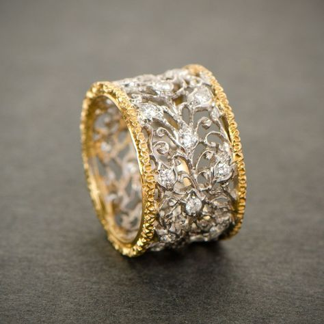 Vintage-Style Zircon Ivy Filigree Ring