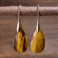 Bohemian Tiger's Eye Drop Earrings