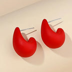 C-Shaped Teardrop Earrings in Several Colours