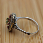 Antique-Style Bohemian Gemstone-Look Ring
