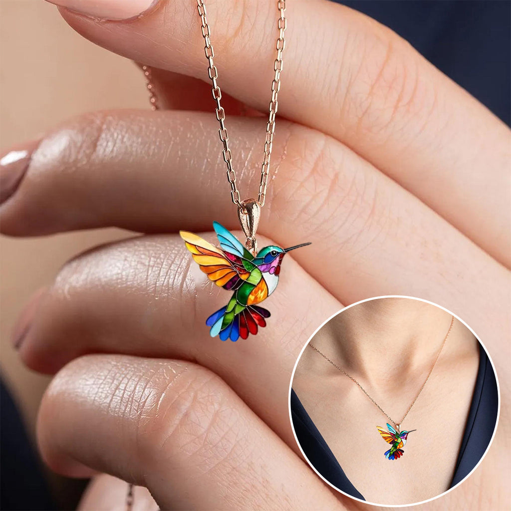 Handmade Colourful Hummingbird Necklace