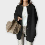 Open-Front Cardigan with a Loose Throw-On Silhouette