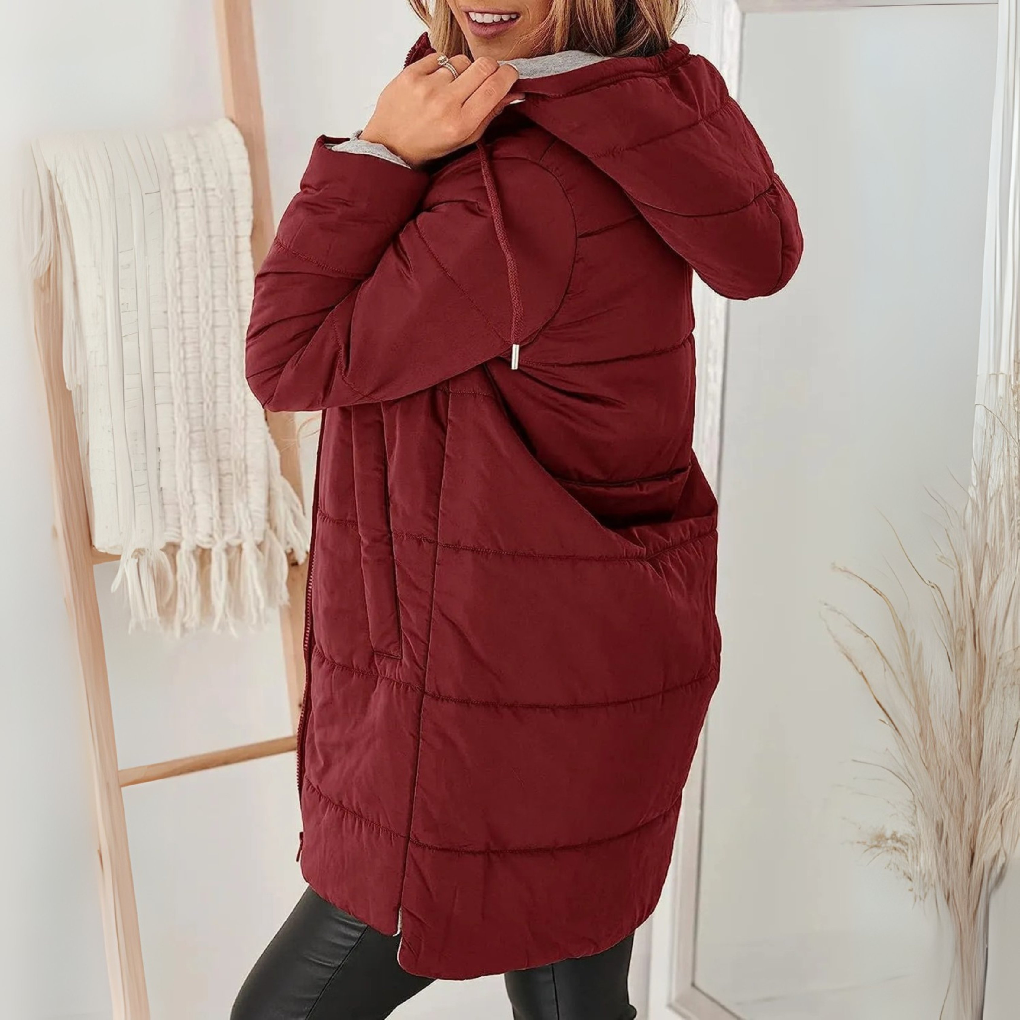 Hooded Down Filled Puffer Jacket for Cold Weather Days