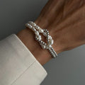 Triple Pearl Bead Bracelet