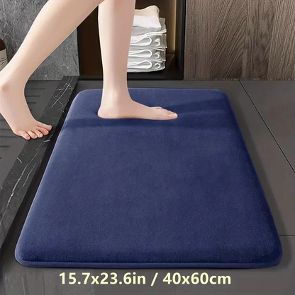 Coral Velvet Embossed Bathroom Mat – Super Absorbent, Non-Slip, Machine Washable