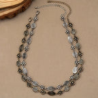 Bohemian Floral Swirl Short Choker Necklace