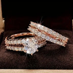 Radiance Ring Set in Three Metal Tones