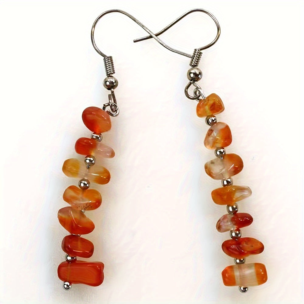 Boho Gemstone Drop Earrings in Many Stones