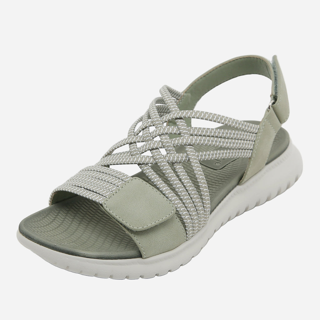 Woven Strappy Flat Sandals