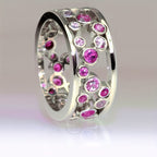Sparkling Cubic Zirconia Silver-Plated Band Ring