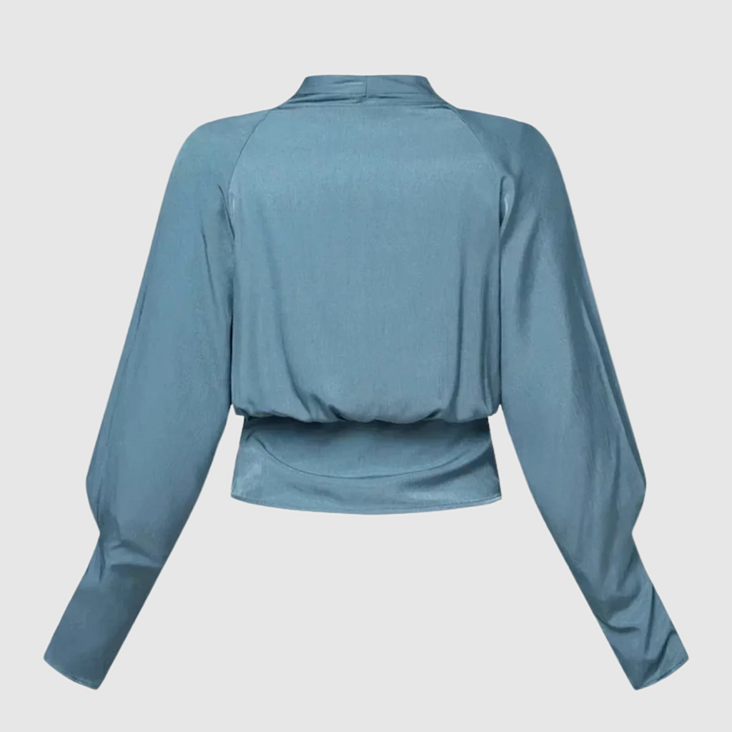 Women's Satin Wrap Blouse