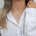 Silver-Tone Heart Pendant Dog Necklace
