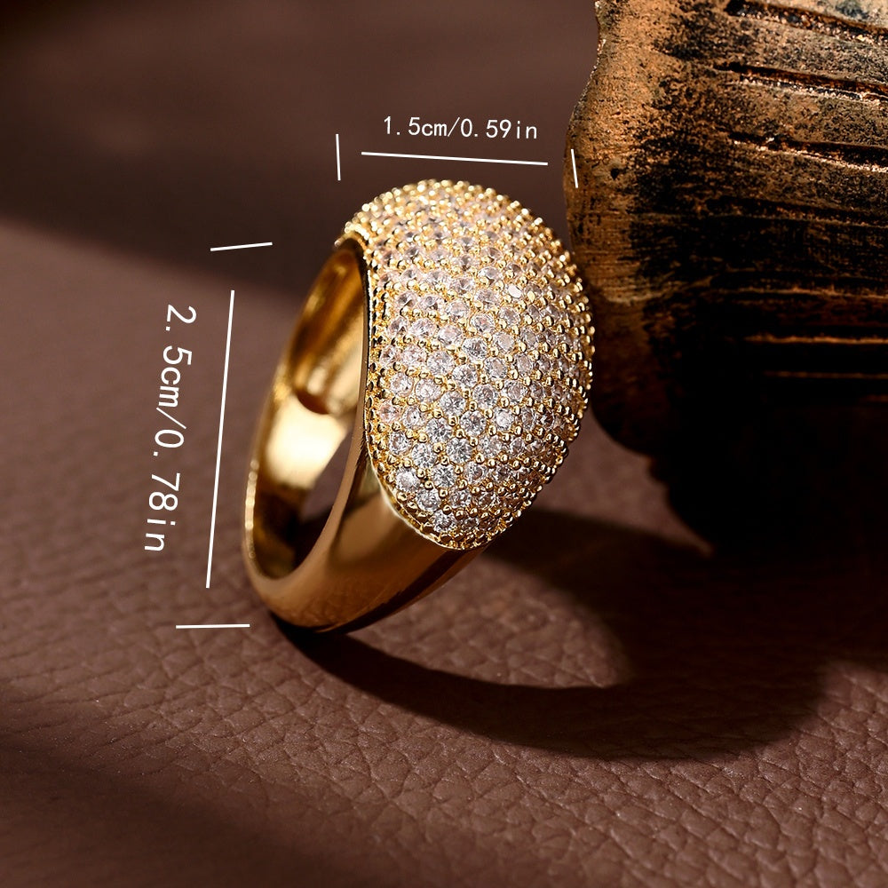 Cubic Zirconia Dome Ring