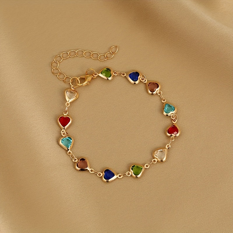 Candy-Coloured Heart Bracelet