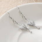 Bohemian Heart-Shaped Leaf Dangle Earrings