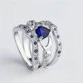 Azure Stone Ring Set