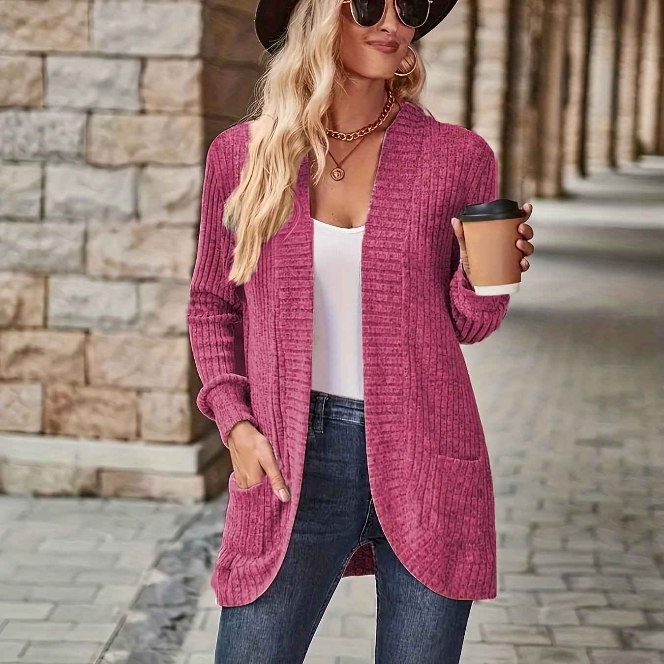 Softly Draped Knit Cardigan for Layering Over Dresses