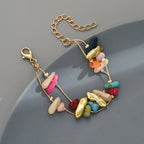 Boho Multicolour Beaded Charm Bracelet