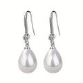 Ovale oorbellen met druppelhanger