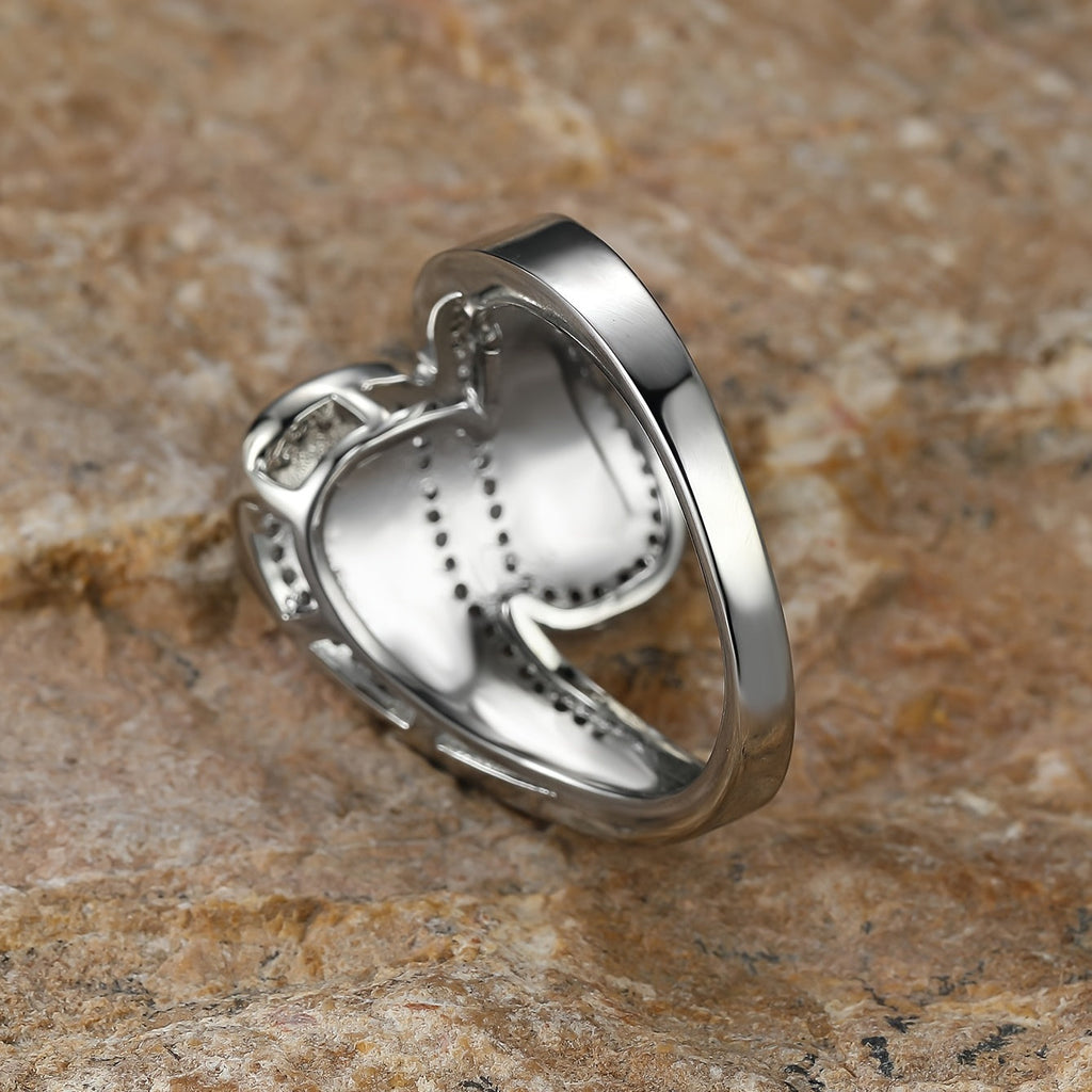 Vintage-Style Boho White Opal-Look Ring