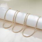 Tennis Necklace in Two Metal Tones