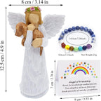 Dog Memorial Gift Set with Angel Figurine and Chakra Bracelet