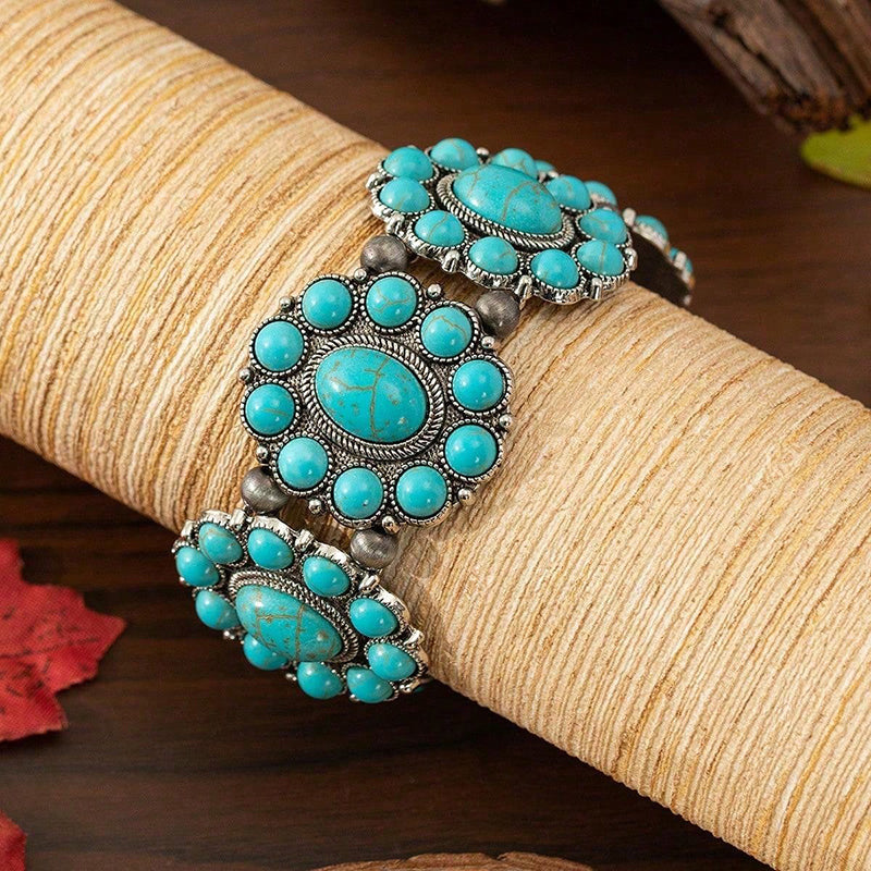 Vintage-Style Ethnic Turquoise Bracelet