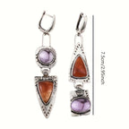 Rhinestone and Silver-Plated Statement Earrings