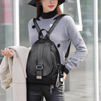 Elegant Soft Leather Backpack That Sits Evenly on Both Shoulders