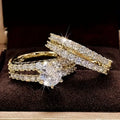 Radiance Ring Set in Three Metal Tones