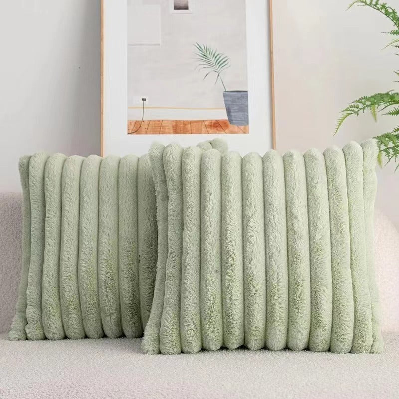 Pluche Kussenhoes – Zachte Imitatiebont Kussenhoes voor Bank & Bed