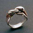 Vintage-Style Swan Neck Silver-Plated Ring