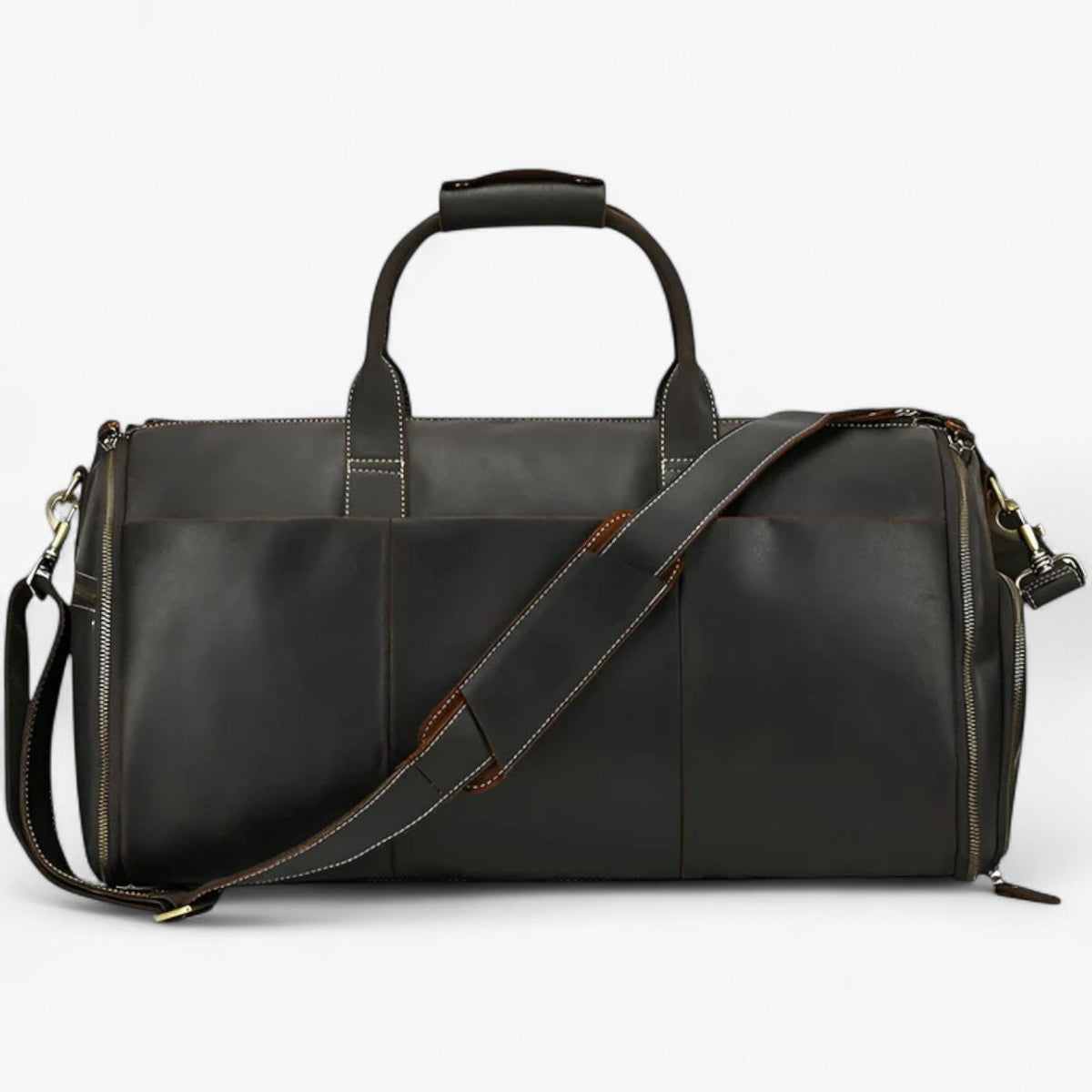 Full-Grain Leather High-Quality Travel Holdall
