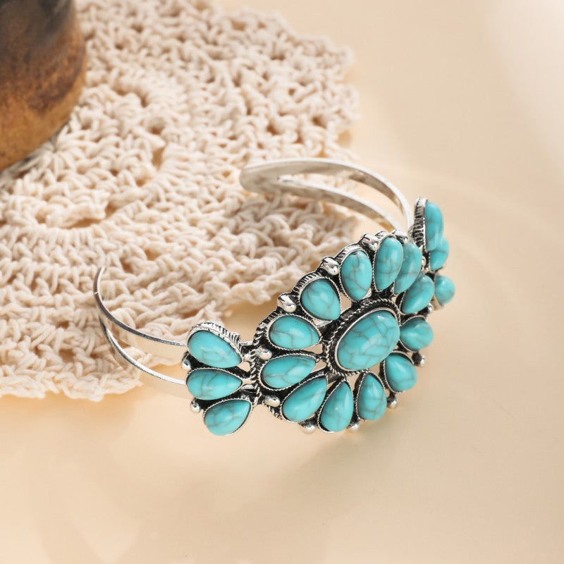 Vintage Bohemian Ethnic Turquoise-Look Bracelet