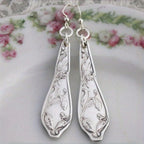 Vintage-Style Silver-Tone Spoon Earrings