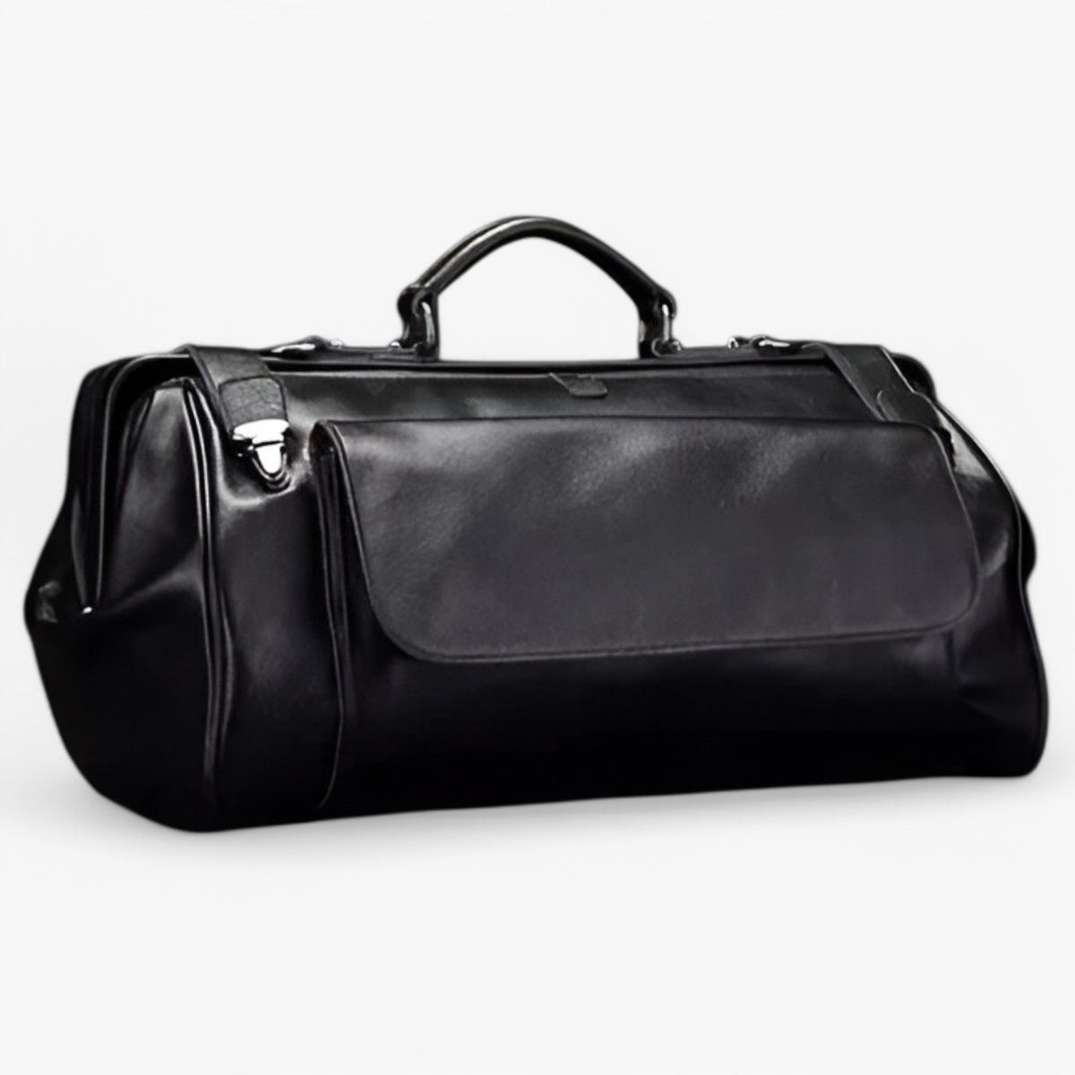Premium weekendreistas van echt leer, 19 inch