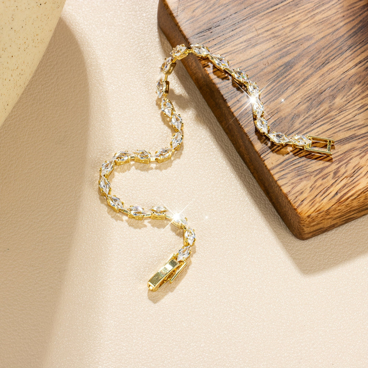 Zirconia Gold-Plated Tennis Bracelet