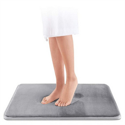 Coral Velvet Embossed Bathroom Mat – Super Absorbent, Non-Slip, Machine Washable