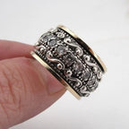 Carved Gemstone-Look Ring