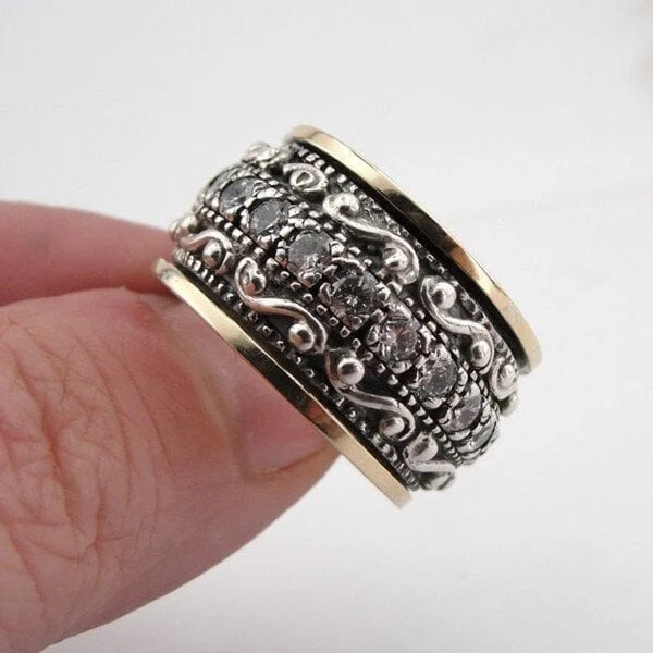 Carved Gemstone-Look Ring